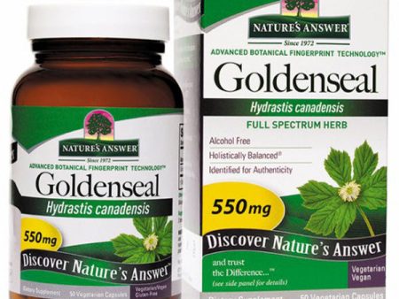 NATURE S ANSWER - Goldenseal Root 550 mg - 50 Vegetarian Capsules For Discount