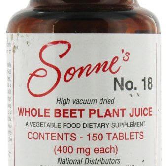 SONNE S - No. 18 Whole Beet Plant Juice 400 mg - 150 Tablets Hot on Sale