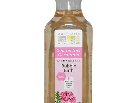 AURA CACIA - Aromatherapy Bubble Bath Comforting Geranium - 13 fl. oz. (384 ml) Cheap