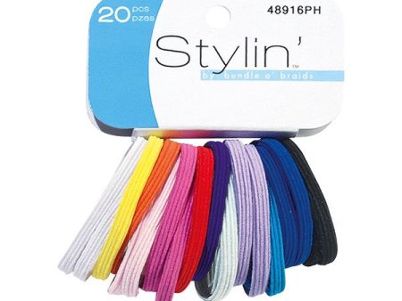 SHALOM - Stylin  Clasp Free Flat Elastic Ponyholders - 20 Pack Online now