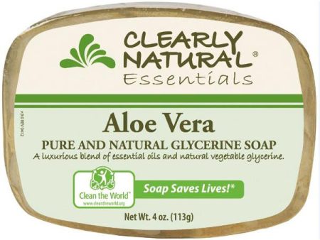 CLEARLY NATURAL - Glycerine Bar Soap Aloe Vera - 4 oz. (113 g) Sale