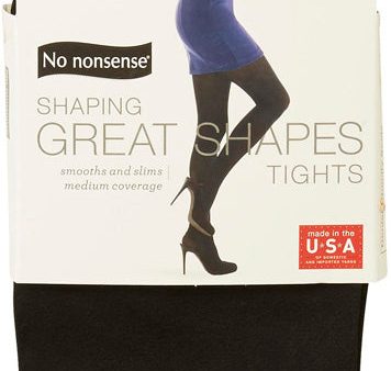 NO NONSENSE - Great Shapes Opaque Shaping Tight Black Small - 1 Pair Online Hot Sale