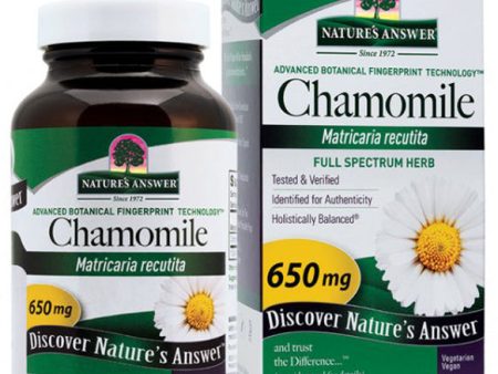 NATURE S ANSWER - Chamomile Flower 650 mg - 90 Vegetarian Capsules Discount