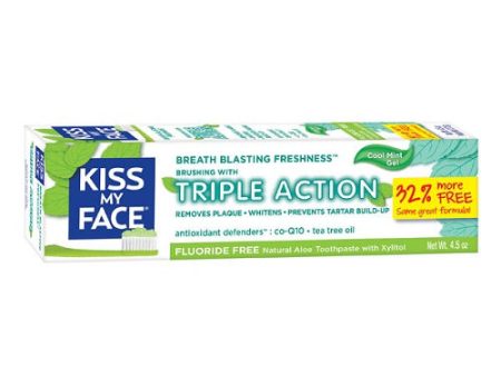 KISS MY FACE - Aloe Vera Triple Action Toothpaste - 4.5 oz. Hot on Sale