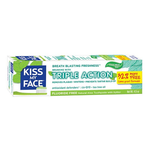 KISS MY FACE - Aloe Vera Triple Action Toothpaste - 4.5 oz. Hot on Sale