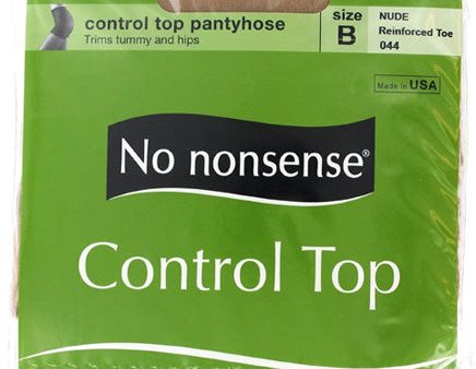 NO NONSENSE - Women s Control Top Reinforced Toe Pantyhose Size B Nude - 1 Pair For Cheap