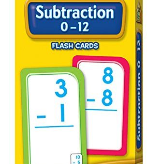 SCHOOL ZONE - Subtraction 0-12 Flash Cards - 56 Cards Sale