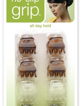 SCUNCI - No-slip Grip Oval Top Jaw Clips 1.5cm - 8 Pack Discount