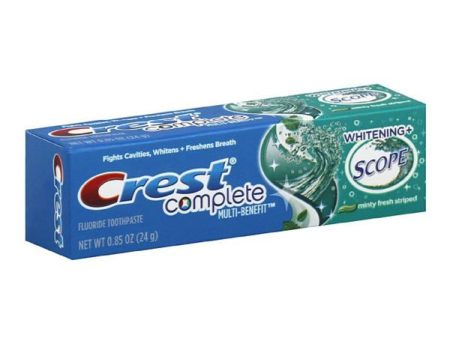 CREST - Whitening Plus Scope Fluoride Anticavity Toothpaste Minty Fresh - 0.85 oz. (24 g) For Sale