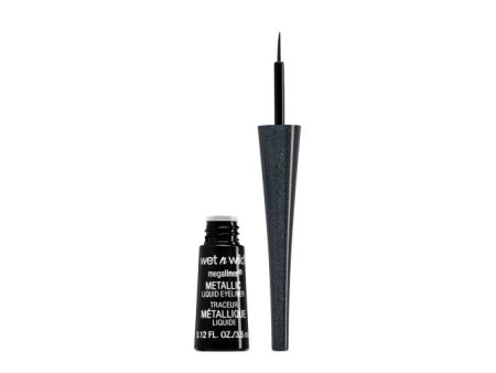 WET N WILD - MegaLiner Metallic Liquid Eyeliner, Cosmic Black - 0.12 fl. oz. (3.5 ml) Cheap