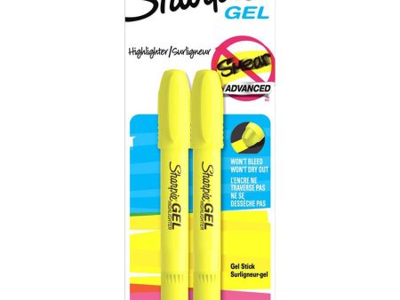 SHARPIE - Accent Gel Highlightes, Fluorescent Yellow - 2 Highlighters Fashion