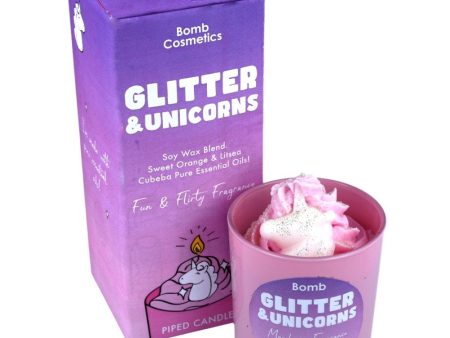 Bomb Cosmetics Glitter & Unicorns Piped Candle Online now