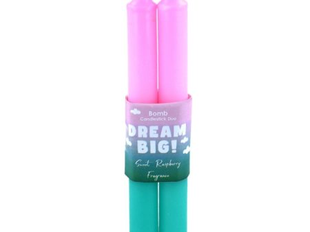 Bomb Cosmetics Dream Big Two Tone Candle Sticks Set of 2 Online now