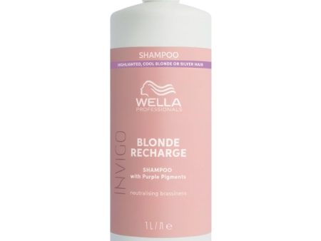 Wella Professionals Invigo Blonde Recharge Colour Refreshing Shampoo 1000ml For Cheap